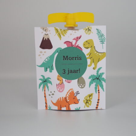 Knijpfruit wikkel dinosaurus