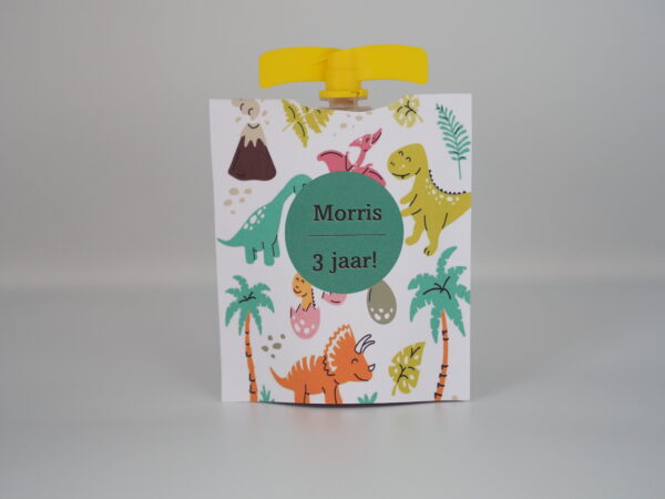 Knijpfruit wikkel dinosaurus