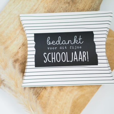 Bedankt voor het schooljaar. Cadeau voor de meester of juf.