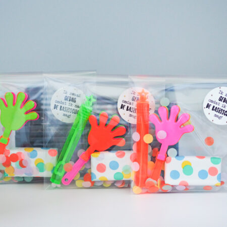 Een kant-en-klare traktatie om afscheid te nemen van de kinderopvang, peuterspeelzaal, BSO of school