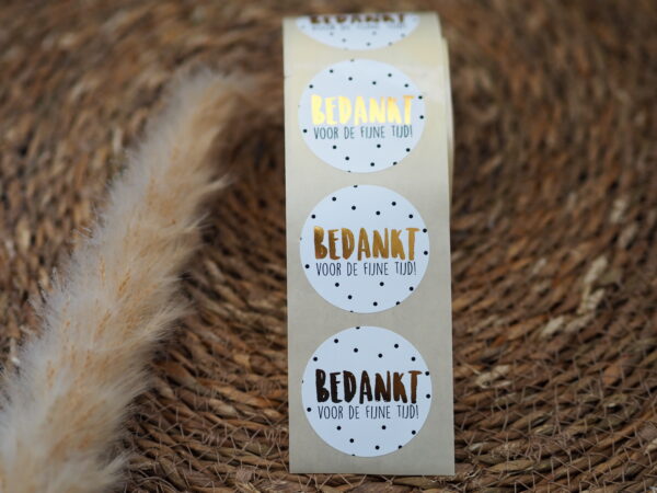 Sluitsticker bij een afscheid van bijvoorbeeld de kinderopvang, peuterspeelzaal, BSO, school. Ook leuk om te gebruiken bij afscheidspakketjes aan collega's.