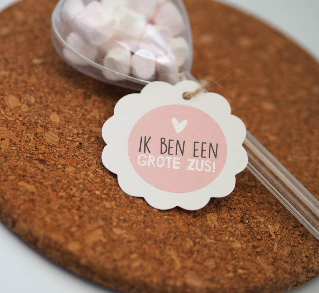 Sticker / sluitsticker Ik ben een grote zus.