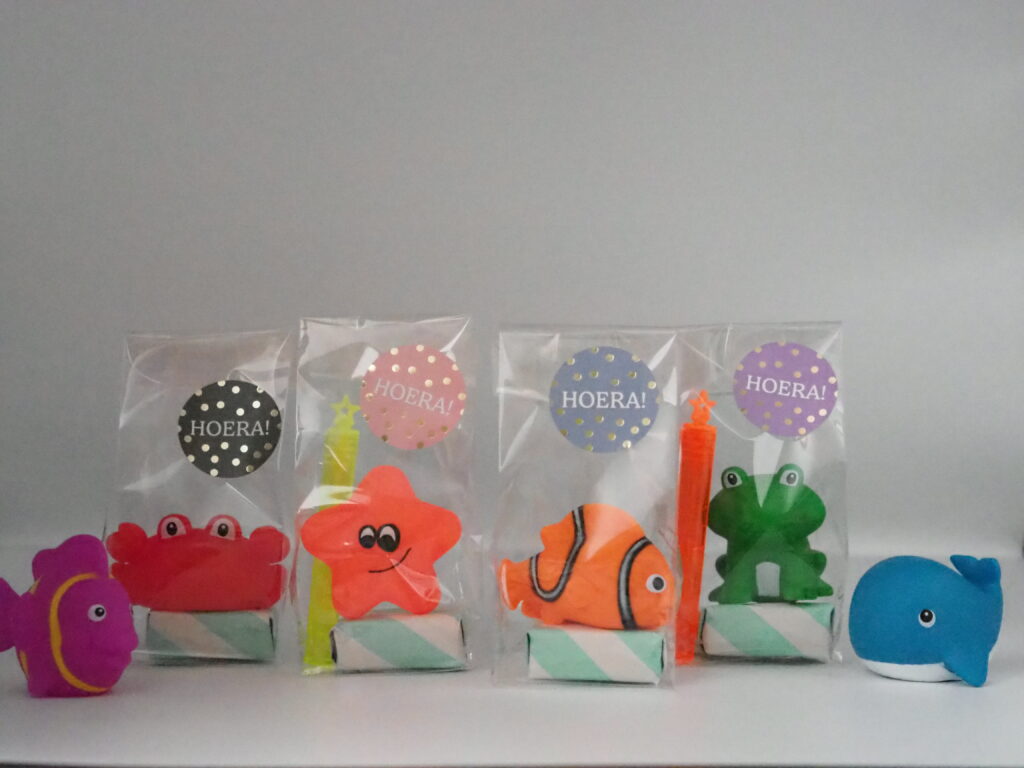 De baddieren is een leuke en veilige traktatie om te geven. Leuk voor kinderen van 1 jaar en 2 jaar.